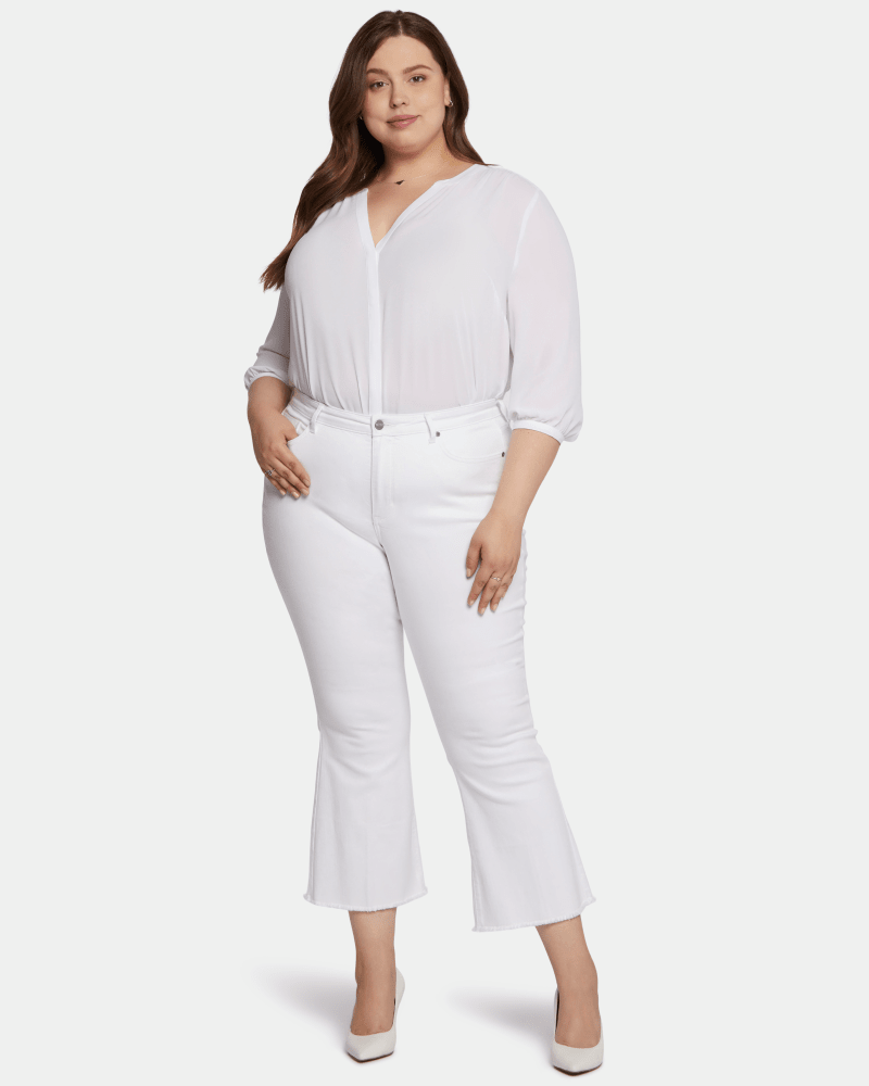 White flare ankle jeans cheap
